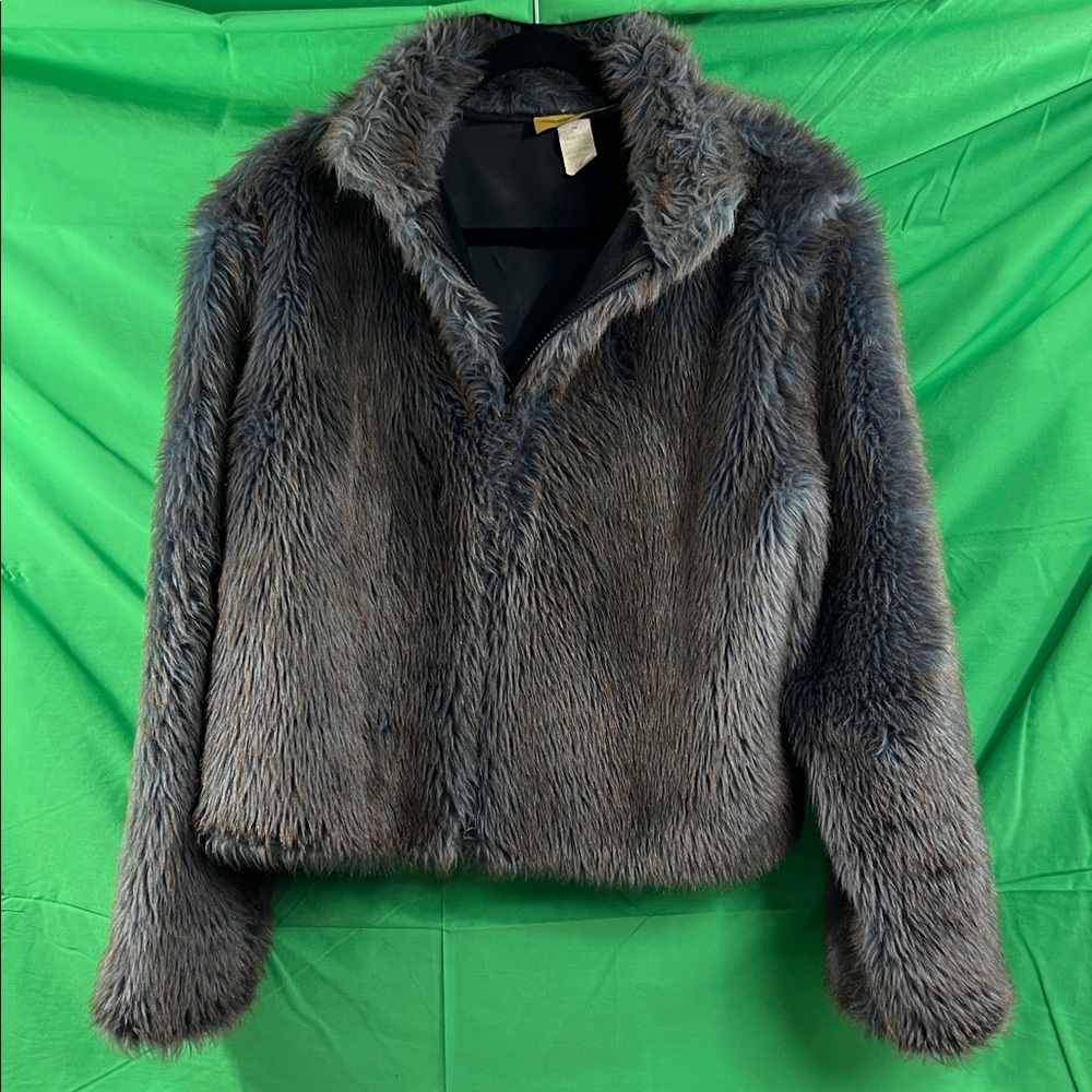 Women's Faux Fur Jacket - Gray